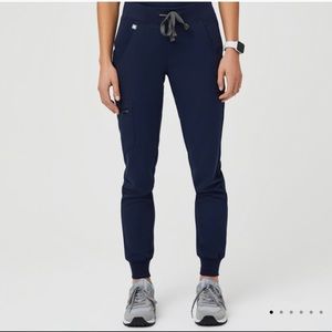 Wear Figs Zamora Jogger Scrub Pants - Navy Blue